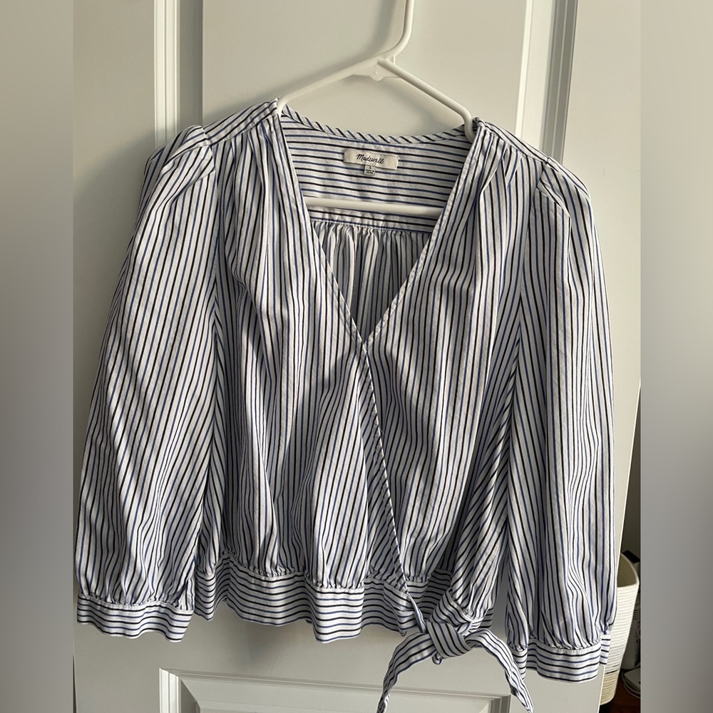 Madewell crop blouse